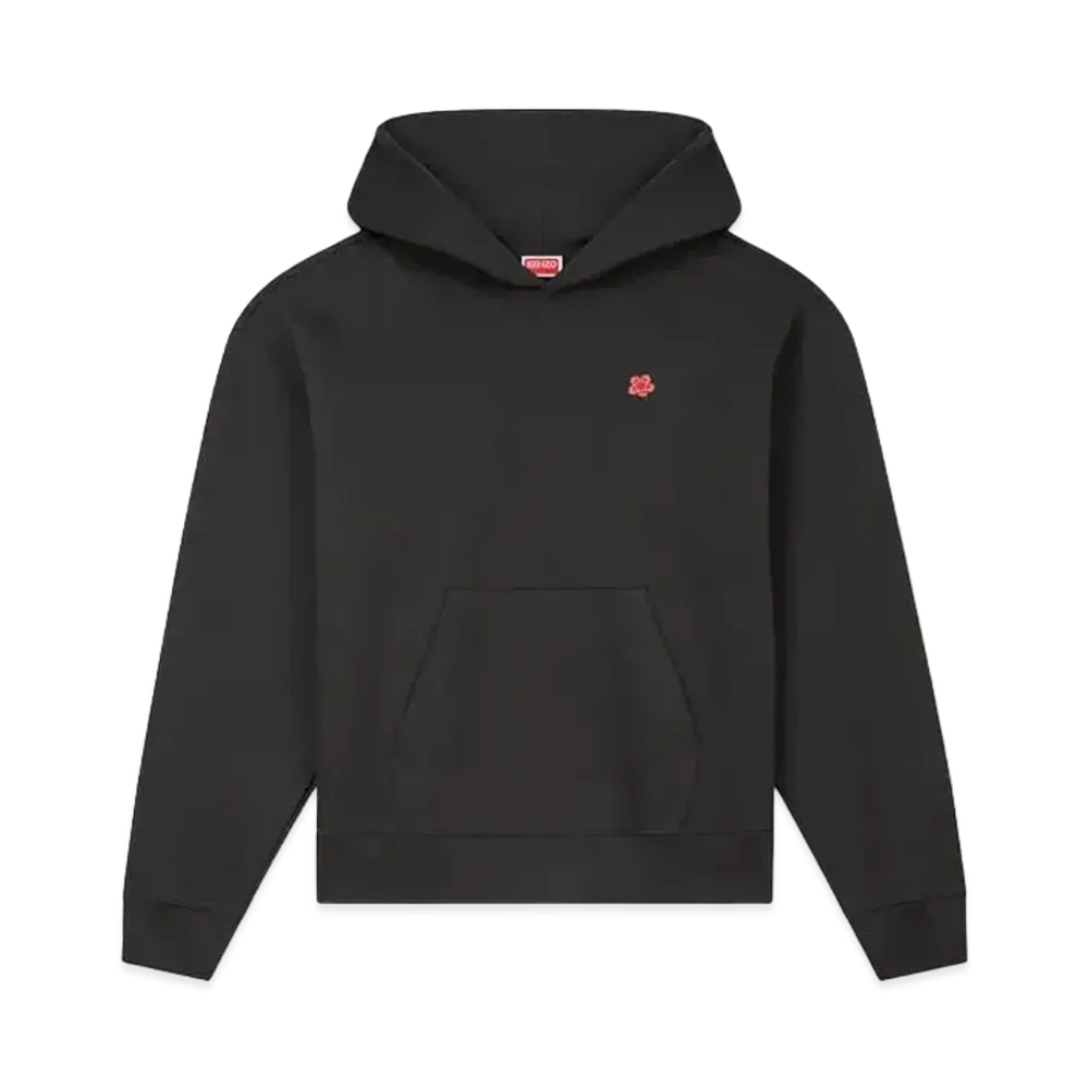 KENZO 'BOKE FLOWER' Oversize Embroidery Hoodie "Black"
