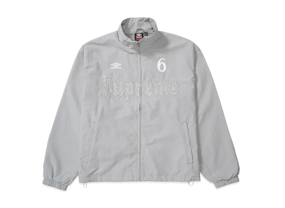 Supreme x Umbro Rhinestone Track Jacket "Light Grey"