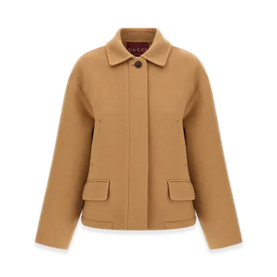 GUCCI Women's Caban Coat "Beige"