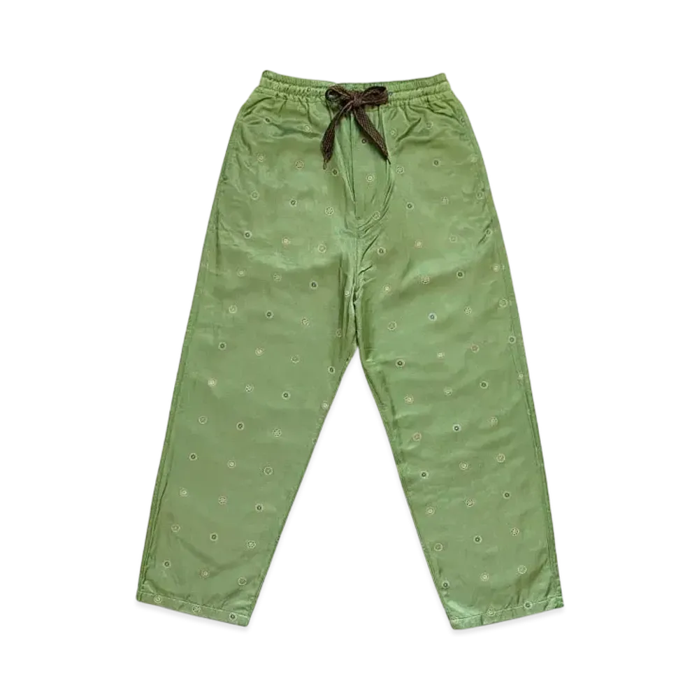 KAPITAL Cotton Rayon Fleece Lining Easy Pants "Khaki"