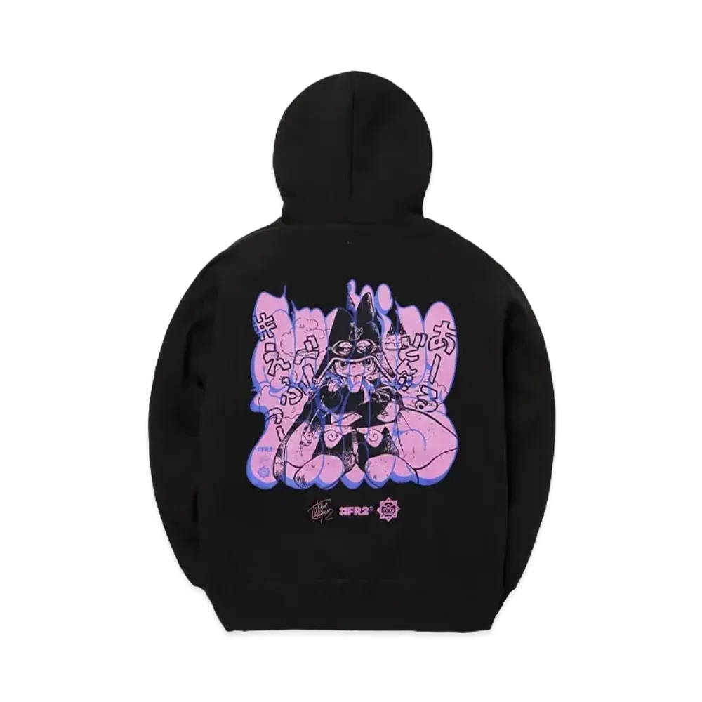 FR2 x Tatsuya Egawa x Shota Nakatsugawa Back Illustration Hoodie "Black"
