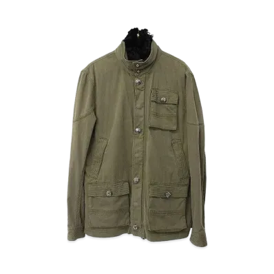 Chrome Hearts Cherry Bomb JVP Military Jacket with Alpaca Fur Vest "Khaki"