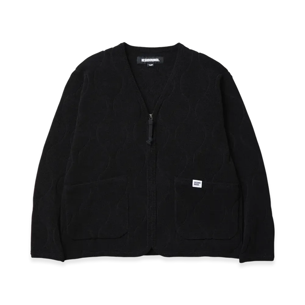NEIGHBORHOOD Quilting Zip Cardigan "Black"