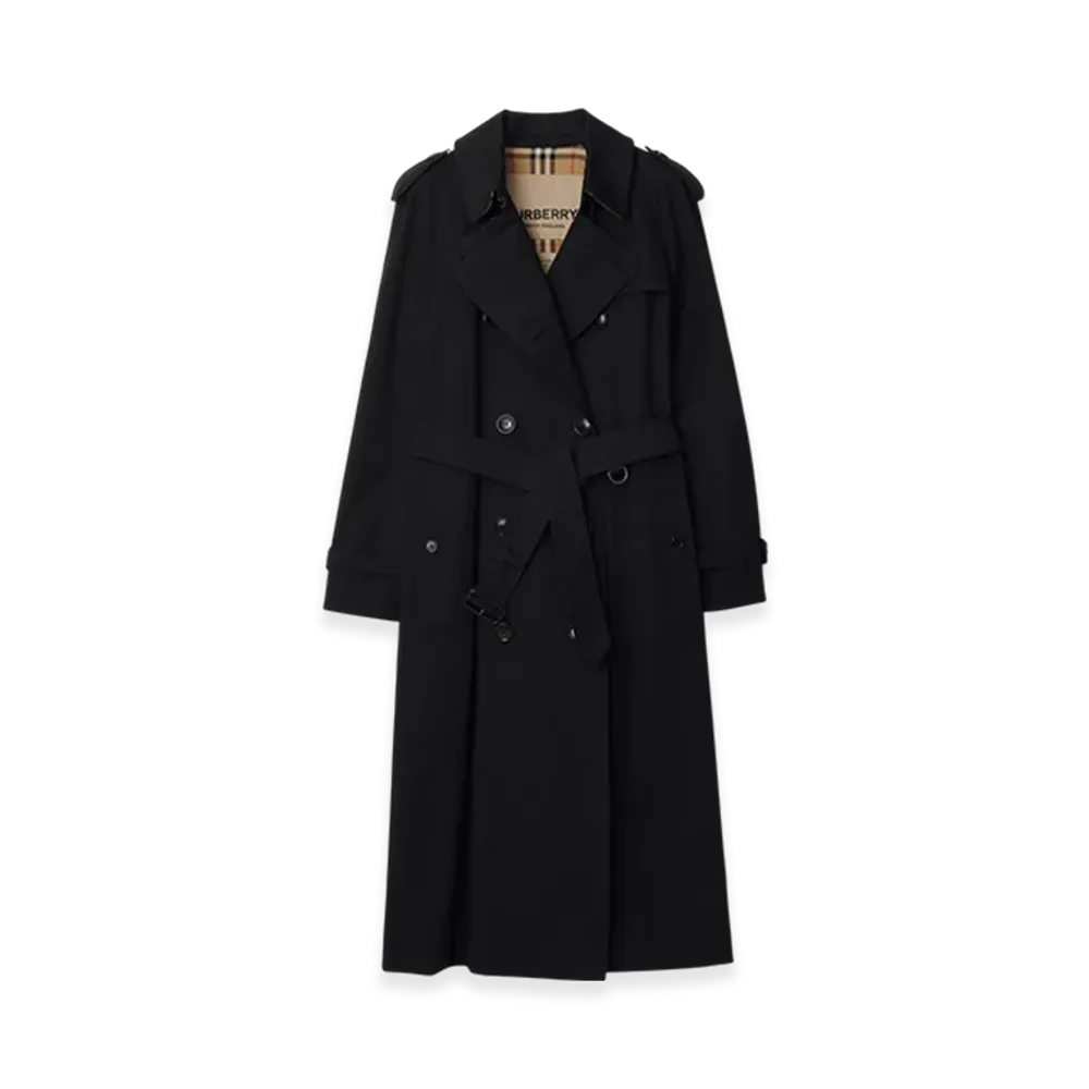 Burberry Long Waterloo Heritage Trench Coat "Black"