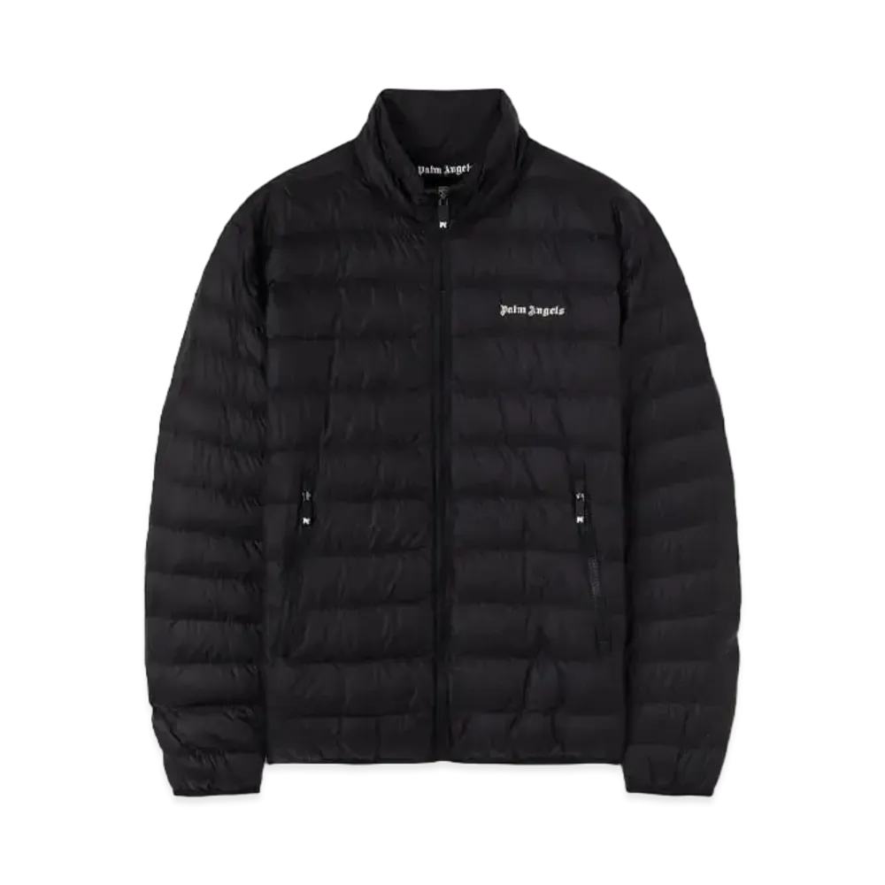 PALM ANGELS Logo Short Down Jacket "Black"