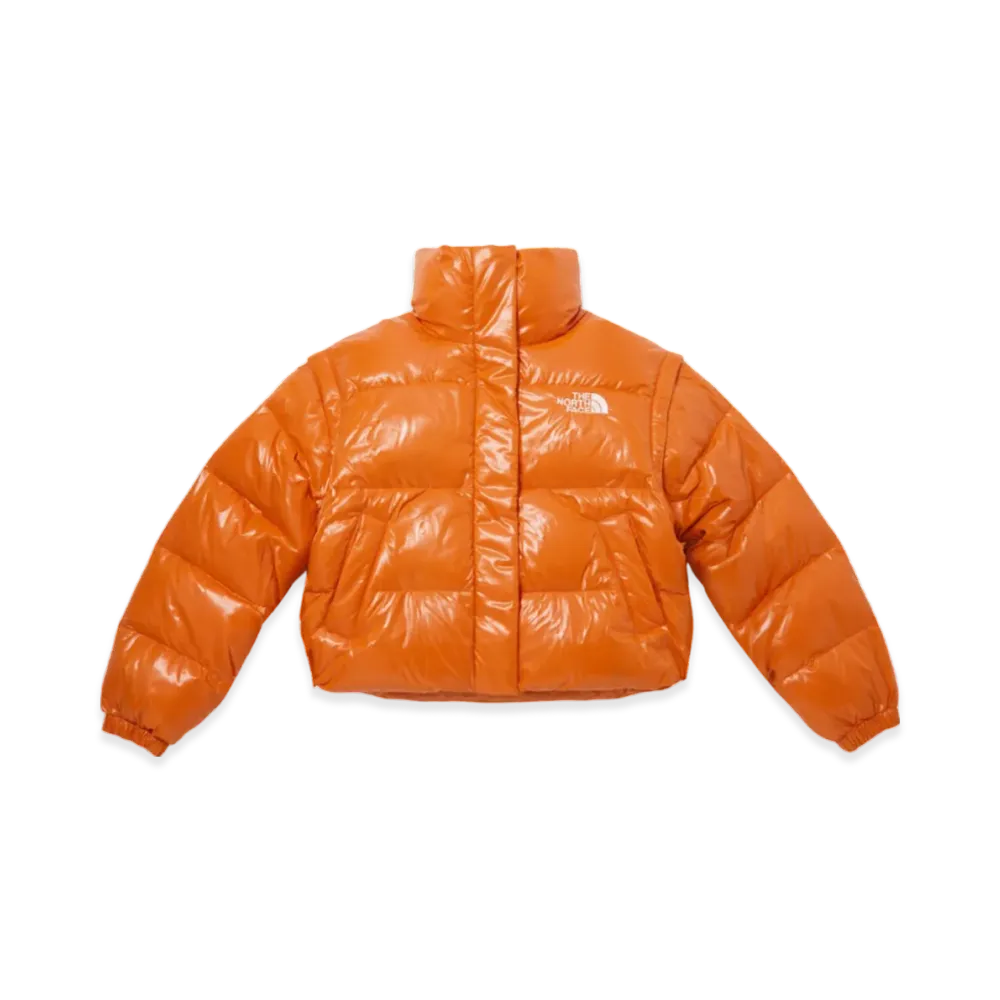 The North Face White Label Glossy Detachable Down Jacket (W) "Orange"