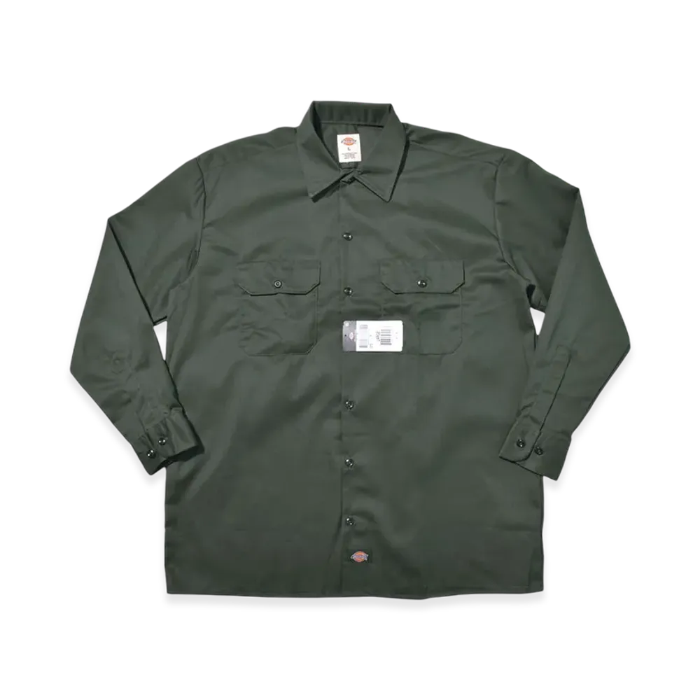 Dickies Longsleeve Work Shirt "Hunter Green"