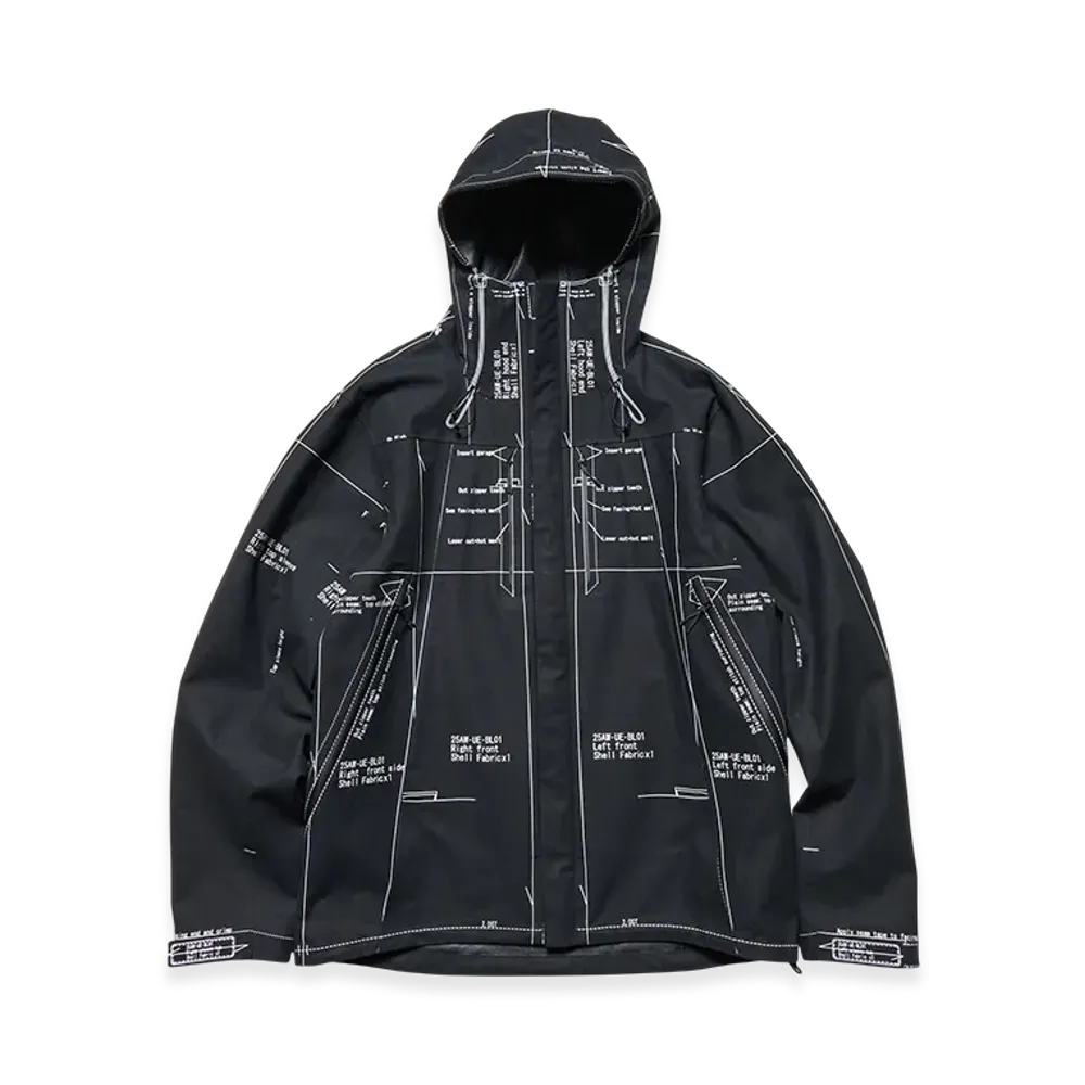 uniform experiment Map-Out 3Layer Mountain Parka "Black"