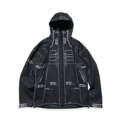 uniform experiment Map-Out 3Layer Mountain Parka "Black"