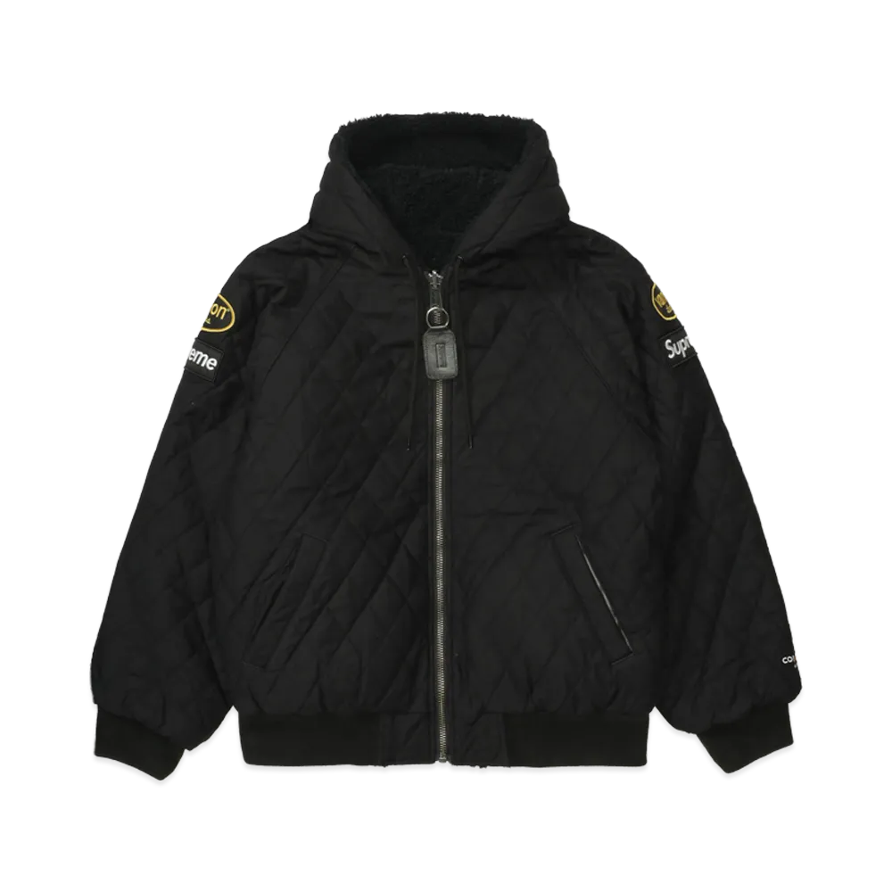 Supreme x Vanson Leathers Reversible Quilted Hooded Jacket "Black"