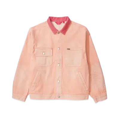 Supreme Distressed Selvedge Trucker Jacket (25FW) "Washed Pink"