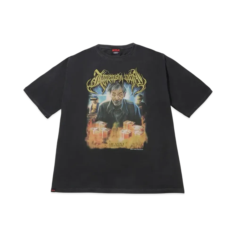 NETFLIX Tokyo Swindlers Original Graphic SS T-Shirt Impersonator Sasaki San "Sumikuro"