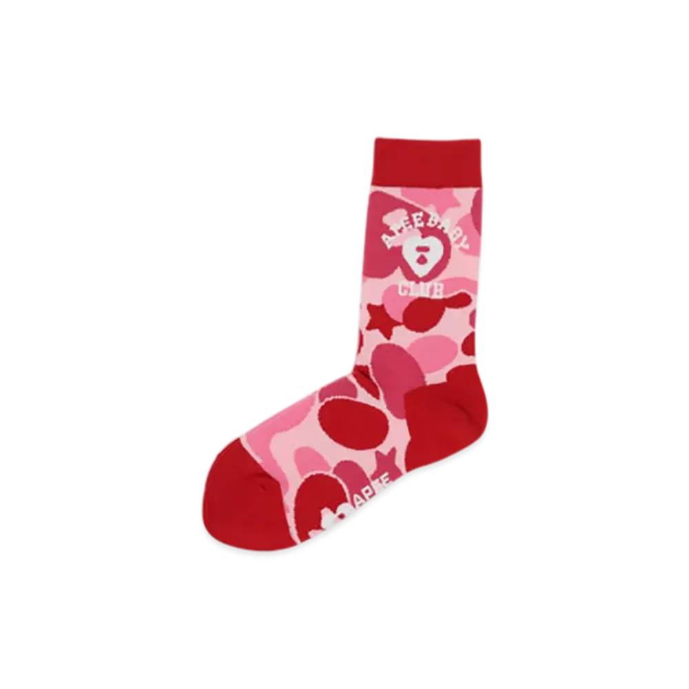 A BATHING APE APEE Camo Socks #2 "Pink"