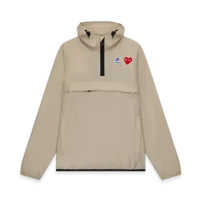 PLAY COMME des GARCONS K-Way Half Zip "Beige"