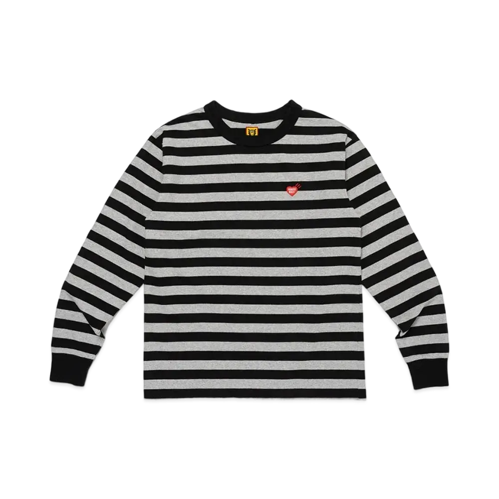 HUMAN MADE Striped L/S T-Shirt "Gray"