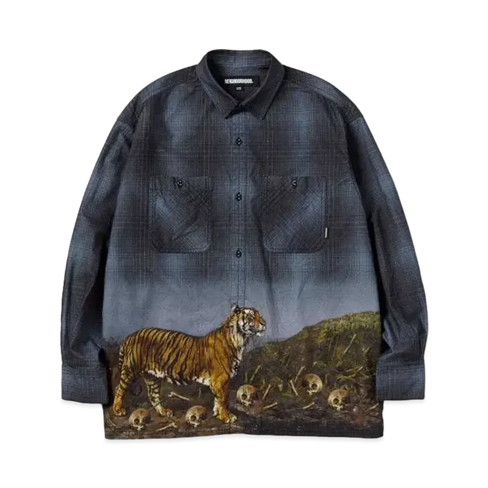 NEIGHBORHOOD Tigerprint VE SH LS . CO "Gray"
