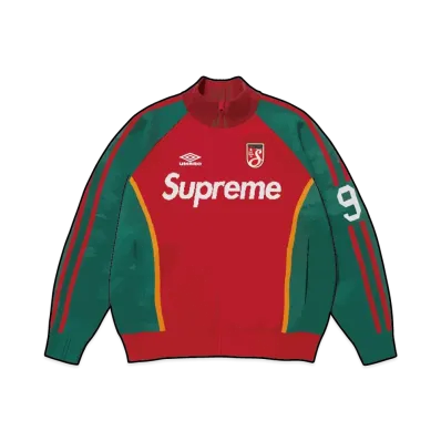Supreme x Umbro Zip Up Sweater "Red"