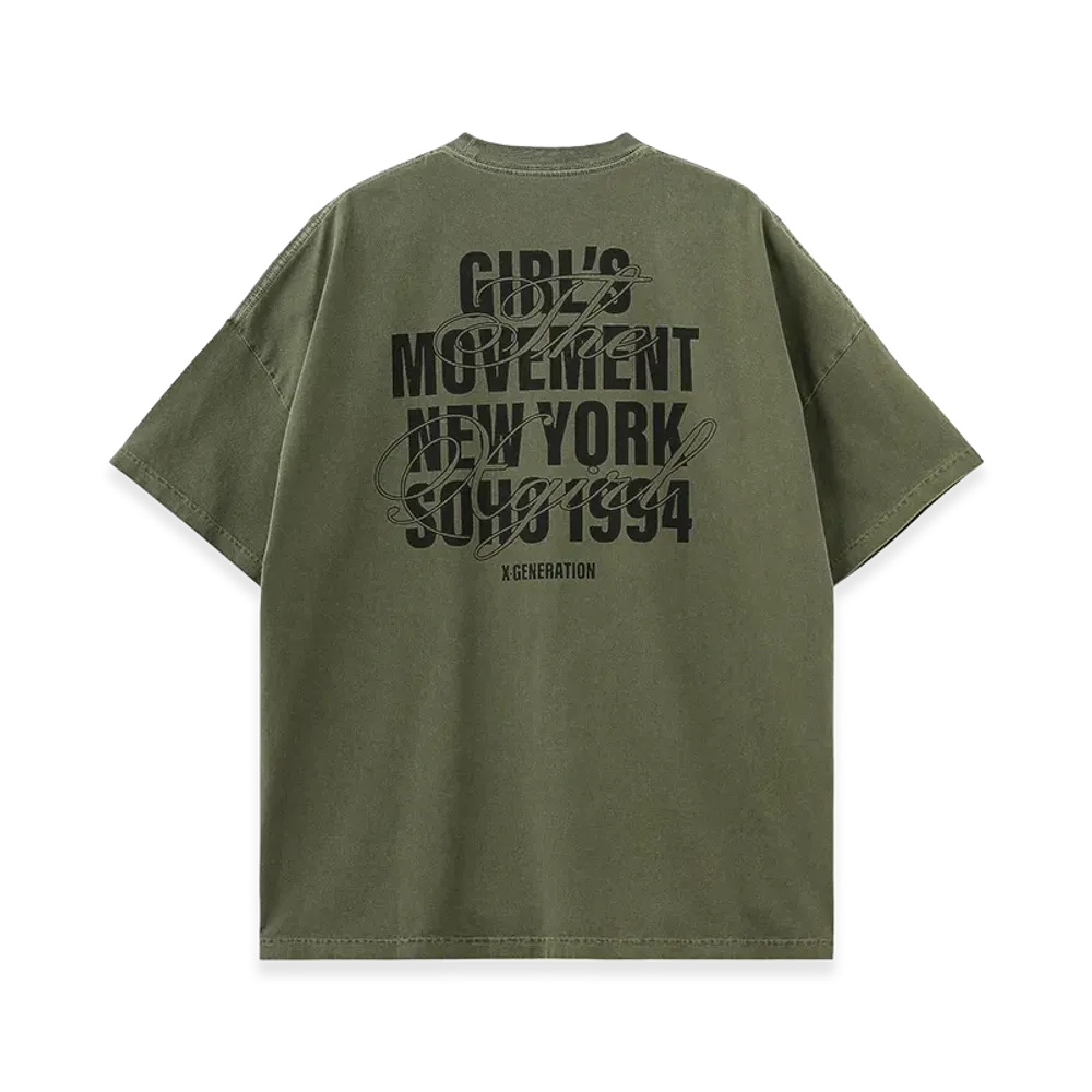 X-Girl Women's Faded Mix Font Logo S/S Big Tee Dress "Olive"
