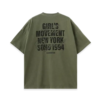 X-Girl Women's Faded Mix Font Logo S/S Big Tee Dress "Olive"