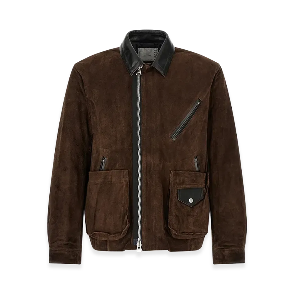 sacai Suede Blouson "Brown"