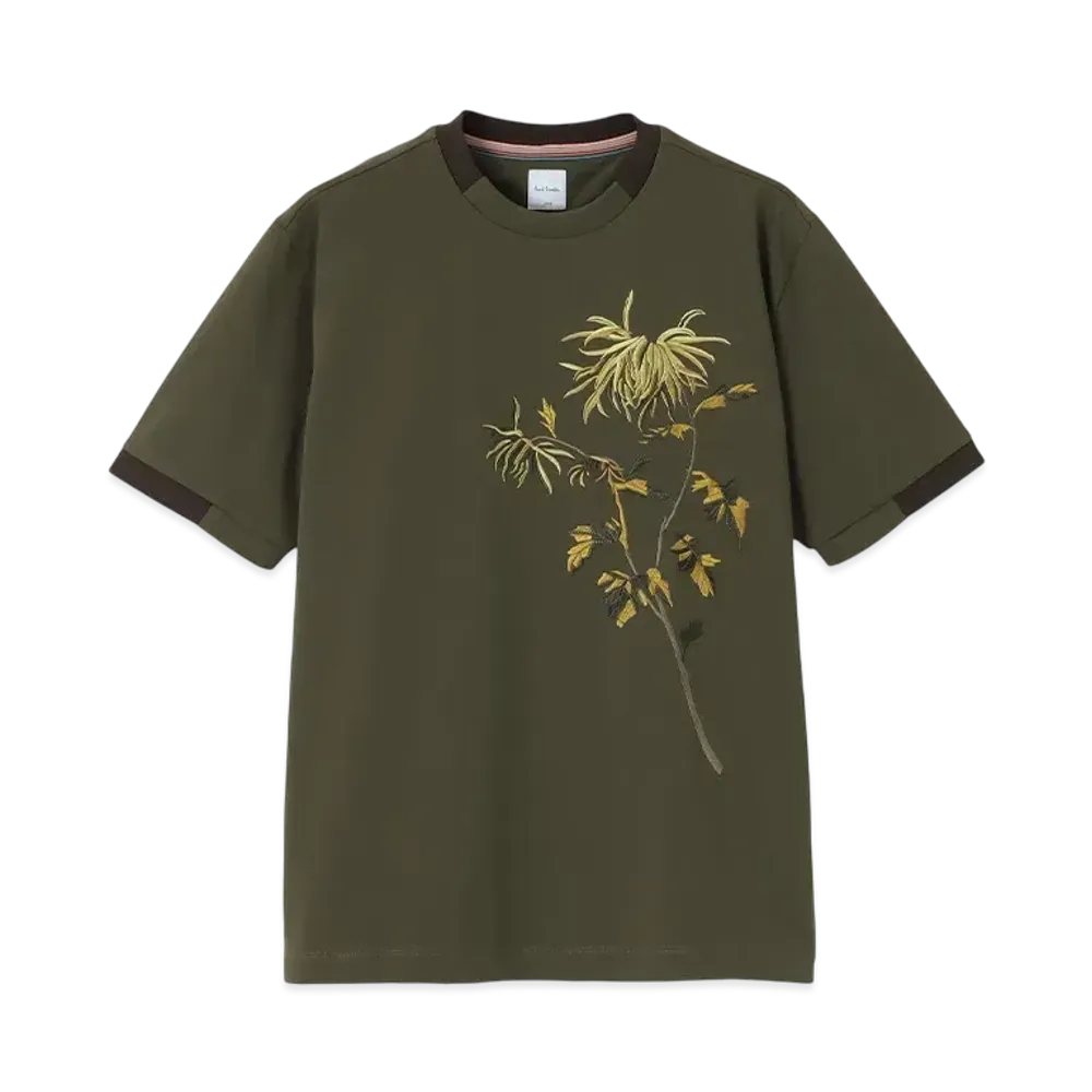 Paul Smith Thistleberry Short Sleeve Cut And Sew "DarkOlive"