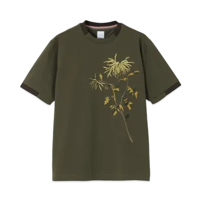 Paul Smith Thistleberry Short Sleeve Cut And Sew "DarkOlive"
