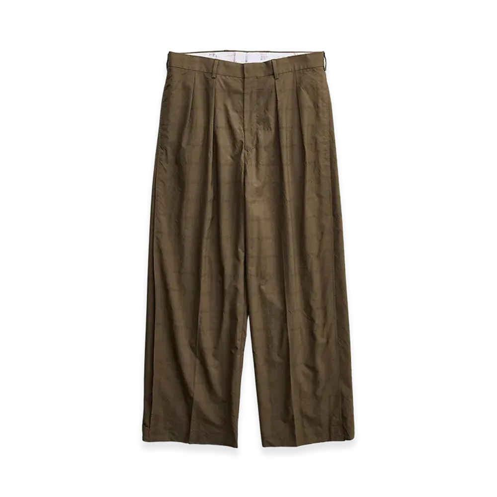 NICENESS W.Schenker Flying V Check Trousers "Khaki"