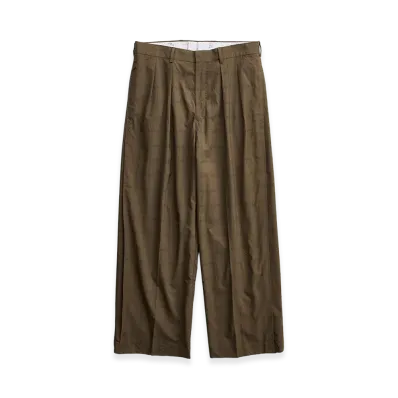 NICENESS W.Schenker Flying V Check Trousers "Khaki"