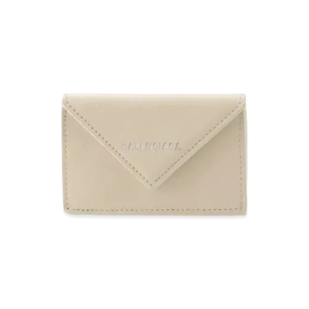 BALENCIAGA Papier Mini Wallet "Cream"