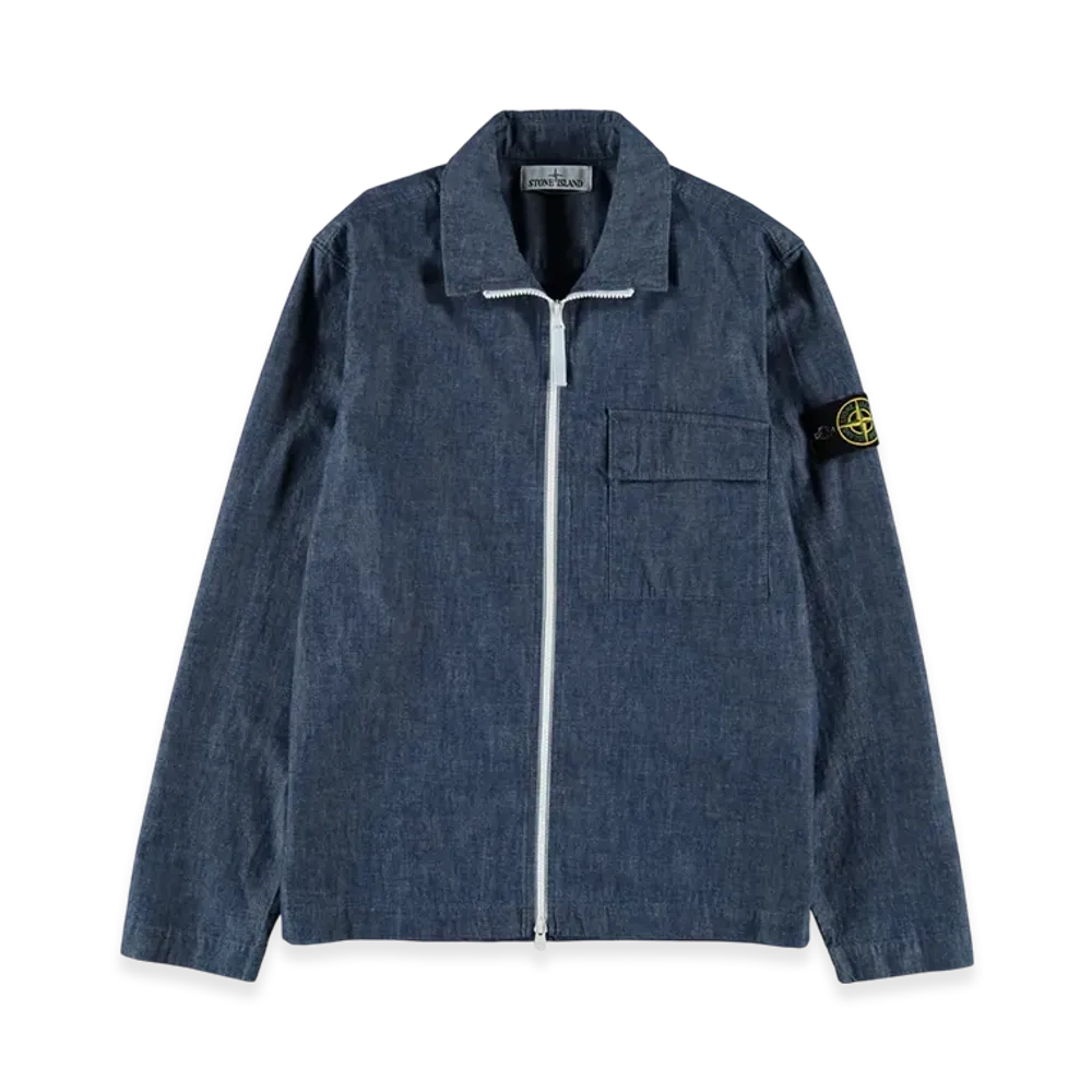 Stone Island 11207 Chambray Canvas Overshirt - 21SS "Wash"