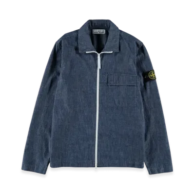 Stone Island 11207 Chambray Canvas Overshirt - 21SS "Wash"