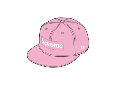 Supreme Rings Box Logo New Era "Pink"