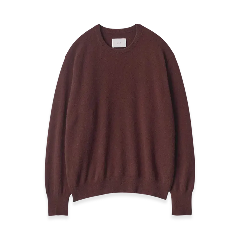 ssstein Pure Cashmere Knit Crew Neck LS "Dark Brown"