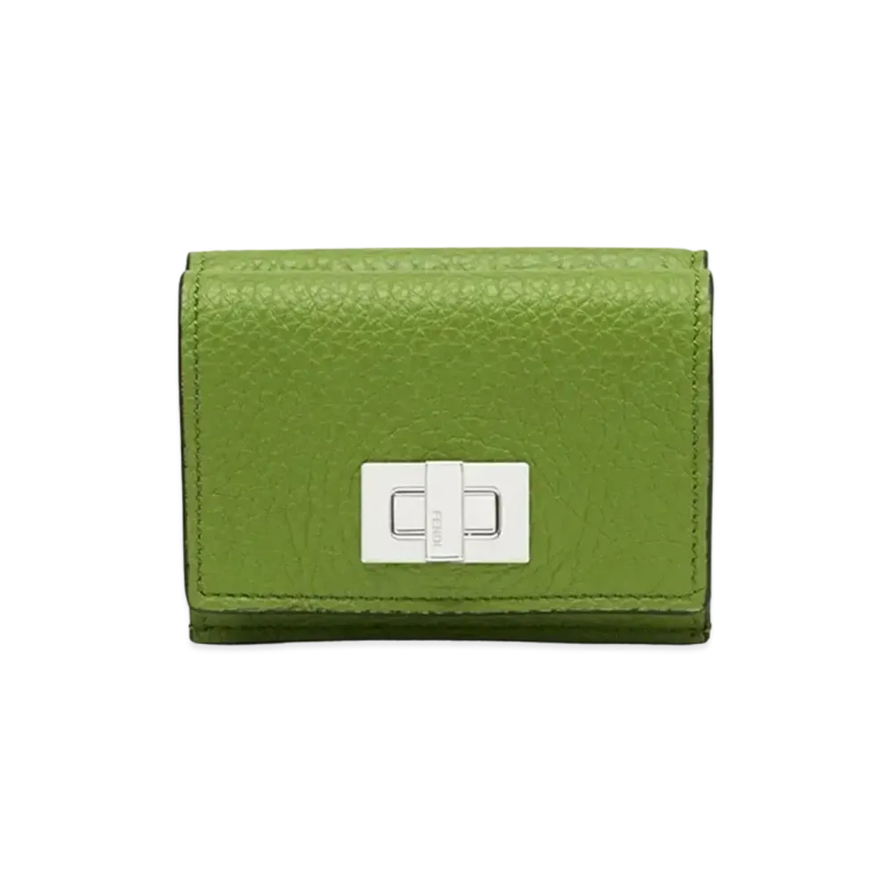 FENDI Micro Tri-Fold Wallet Leather "Green"