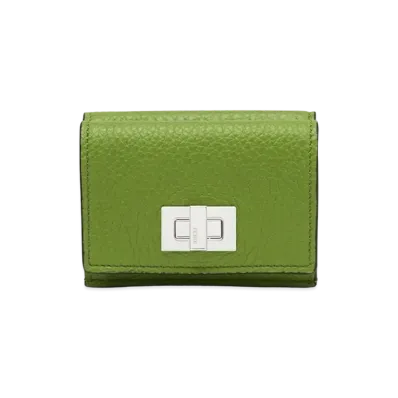 FENDI Micro Tri-Fold Wallet Leather "Green"