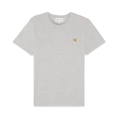Maison Kitsune Fox Head Patch Regular T-Shirt "Light Grey Melange"
