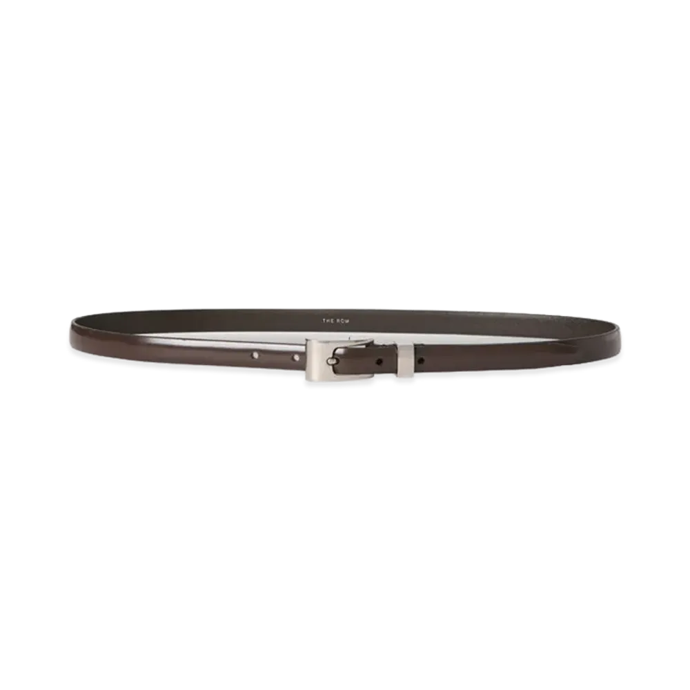 The Row Women's Downtown Leather Belt "Brown"