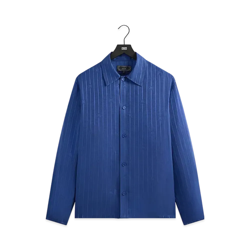 Kith Crest Logo Boxy Collared Overshirt "Bow"