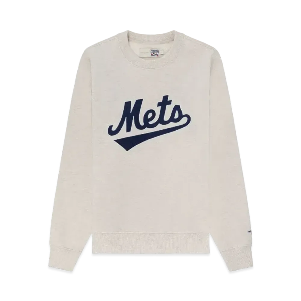 Aime Leon Dore x New York Mets Chainstitch Crewneck "Oatmeal"