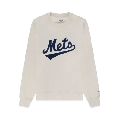 Aime Leon Dore x New York Mets Chainstitch Crewneck "Oatmeal"