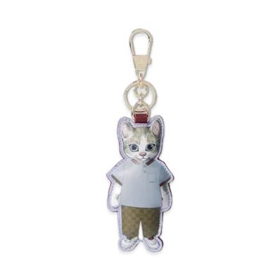 GUCCI x Higuchi Yuko Cat (Boris) Keychain Japan Exclusive "Beige/Dark Brown"