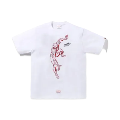 A BATHING APE x MARVEL SPIDER-MAN TEE "White"
