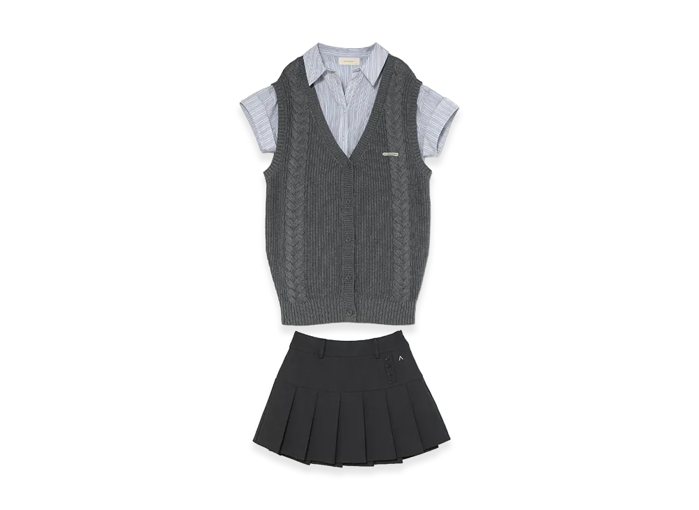 ANDMARY Women's Mimi Shirt Layered Set Up "Gray"