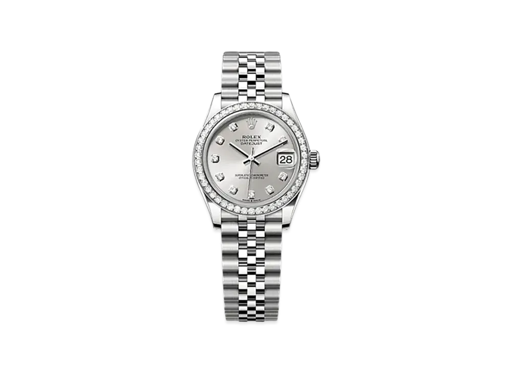 ROLEX Datejust 31 Oystersteel & White Gold Diamonds "Grey"