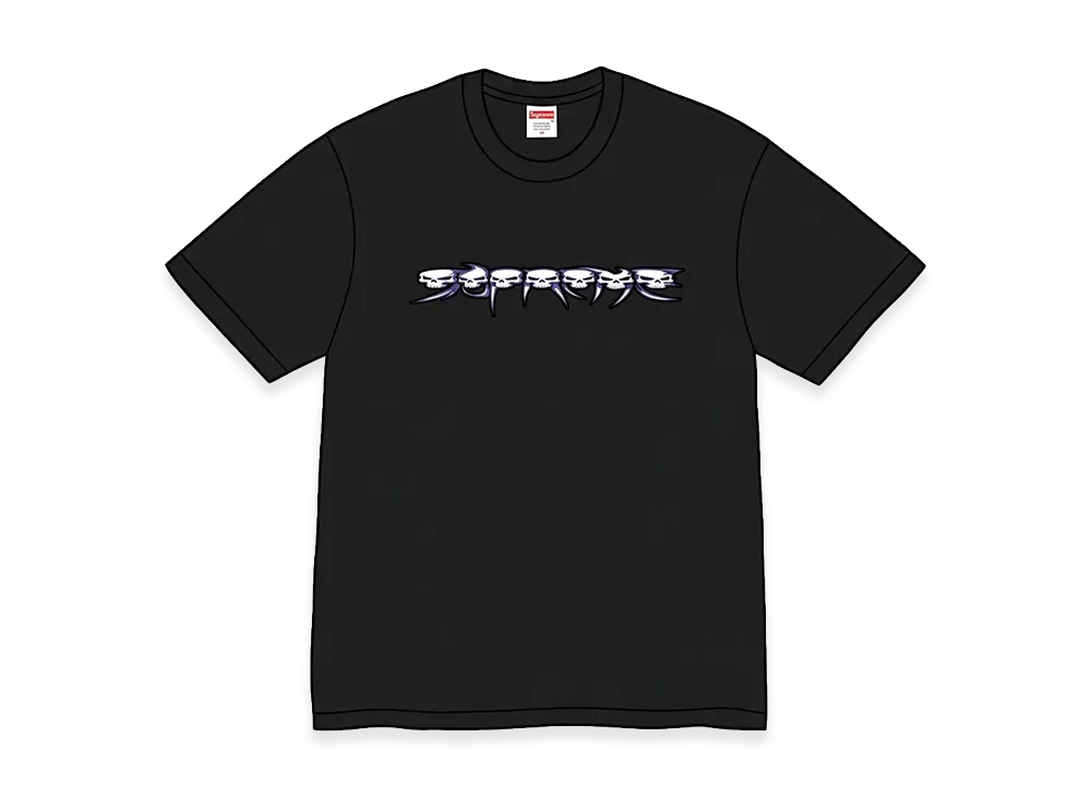 Supreme Skulls Spellout Tee "Black"