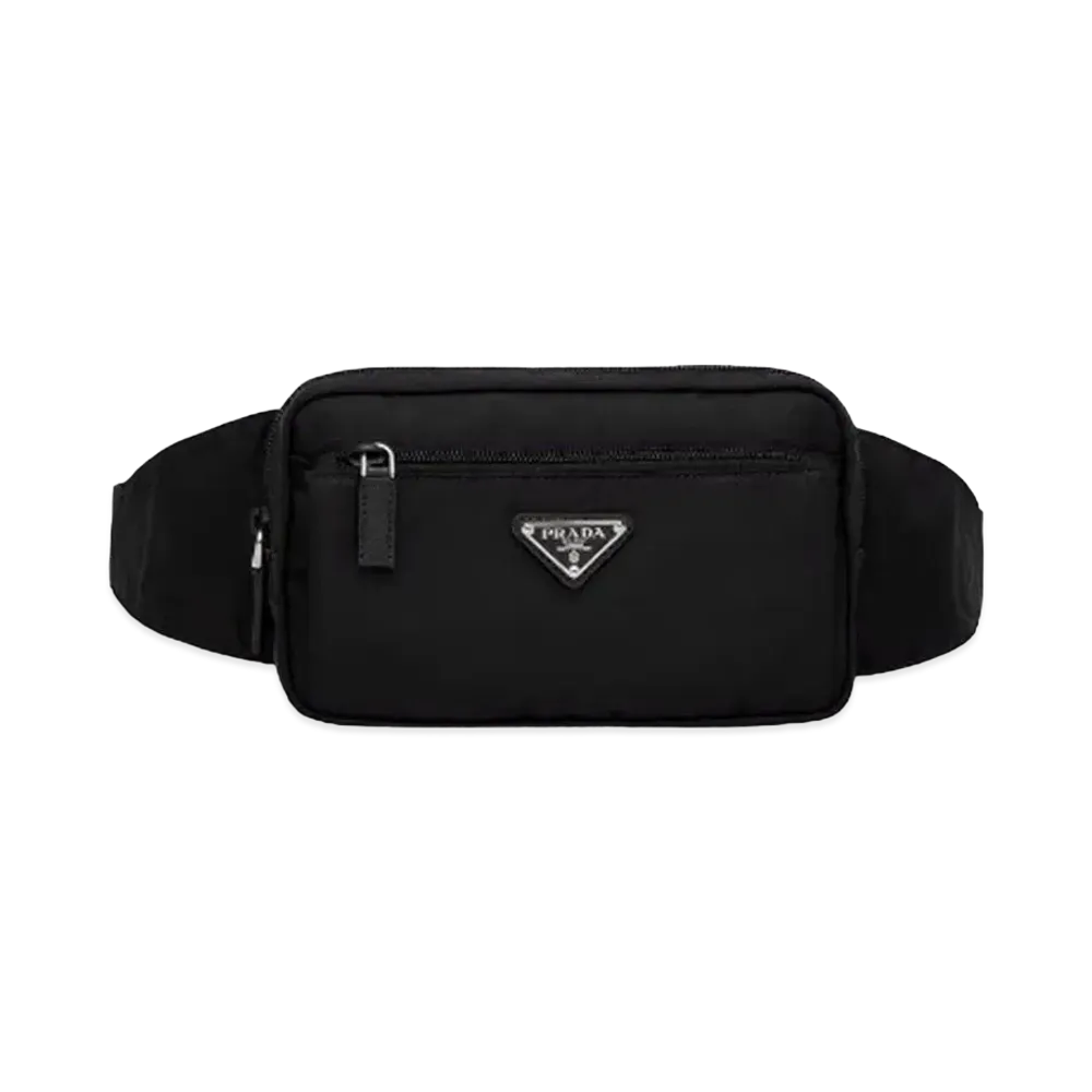PRADA Nylon and Saffiano Leather Belt Bag "Black"