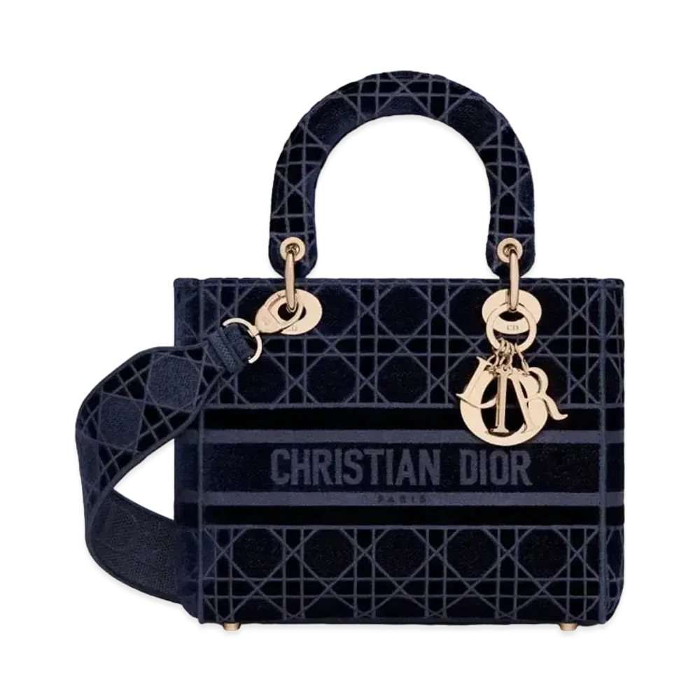 Dior Medium Lady D-Lite Bag "Navy"