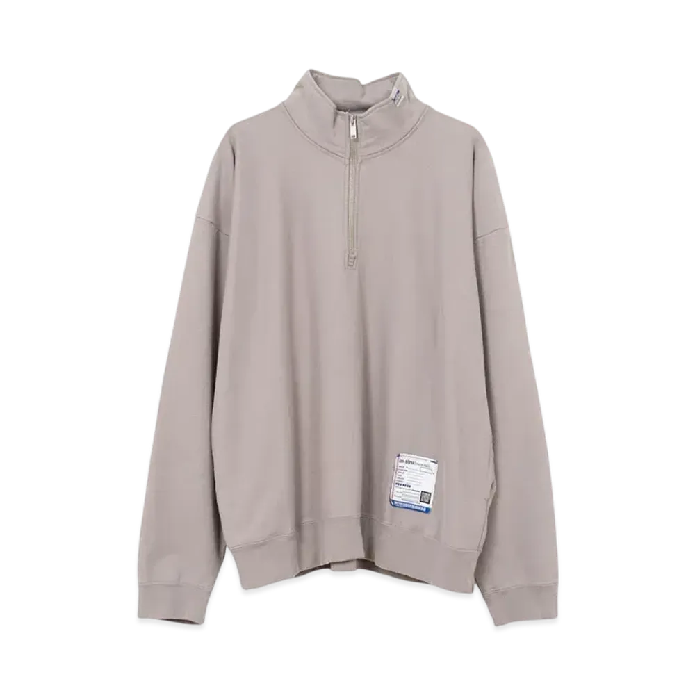 Maison MIHARA YASUHIRO Half Zip Pullover Sweatshirt "Light Gray"