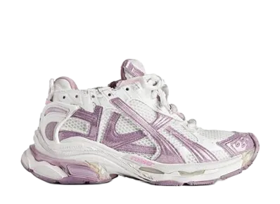 Balenciaga Women's Runner Glitter Sneakers "White/Lilac/Pink"