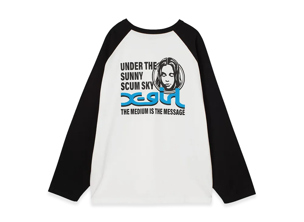 X-Girl Women's Circle Face Logo B/B Big Tee "White"